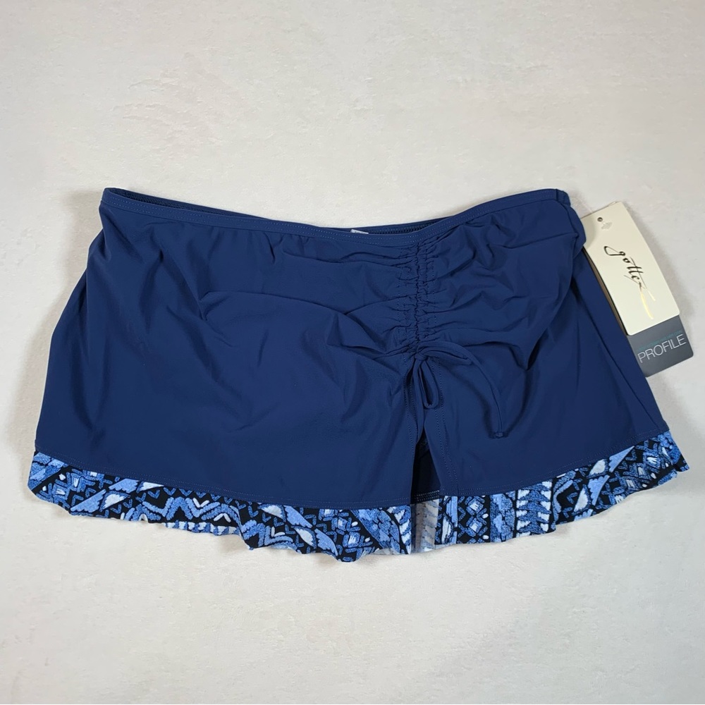 PROFILE by Gottex Asymmetrical Side Tie Skirted Swimsuit Bikini Bottom, 6